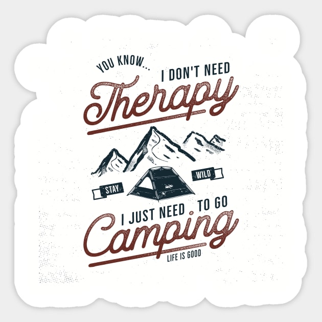 Camping Therapy Sticker by oksmash